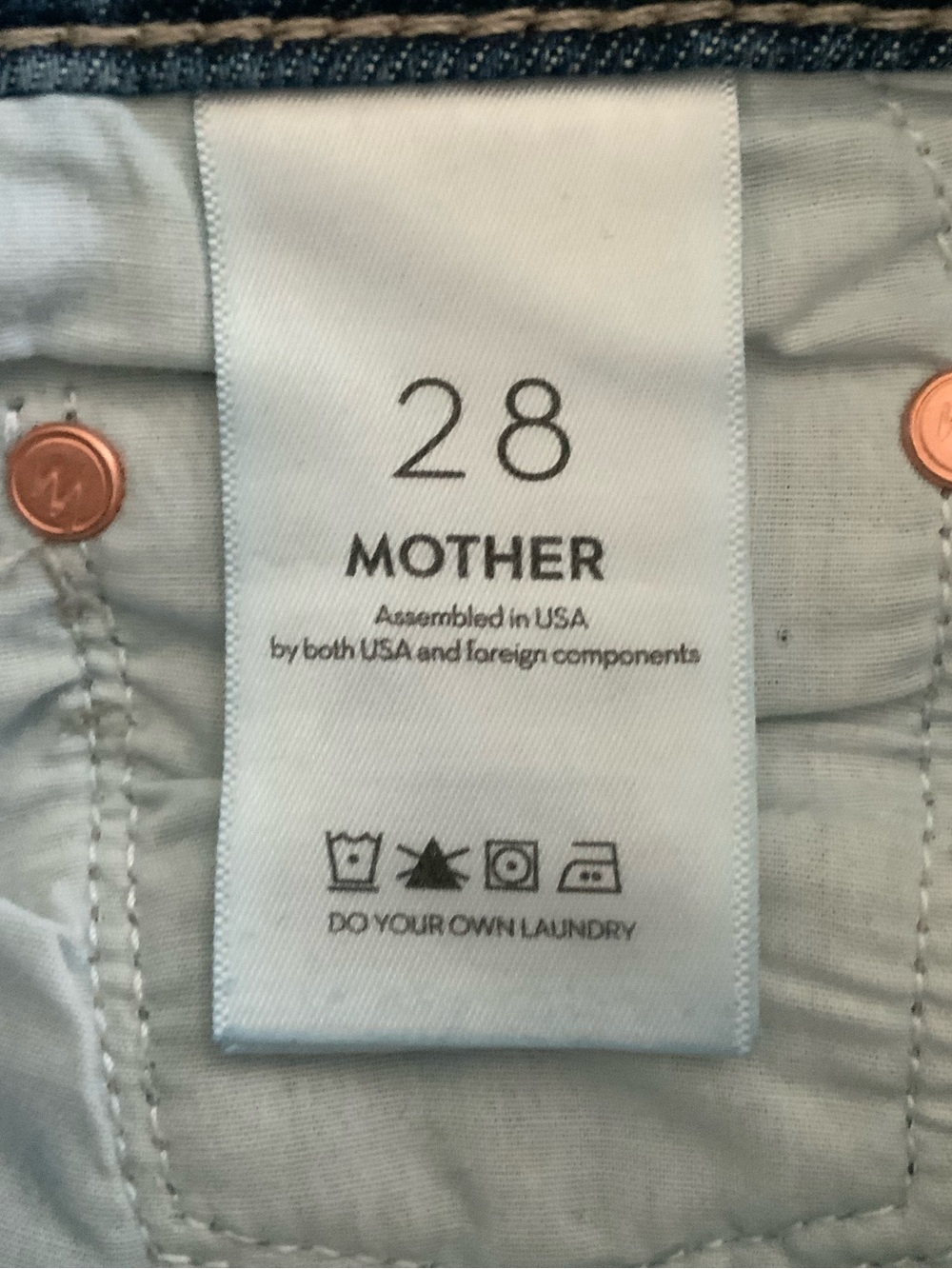 MOTHER SUPERIOR Jeans Half-Pipe Ankle Did You Bring Me Anything Blue Size 28 - Picture 9 of 13